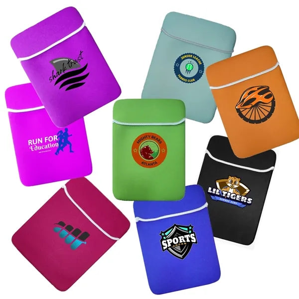 Reversible Laptop Sleeve with Fold-Over Flap - Neoprene