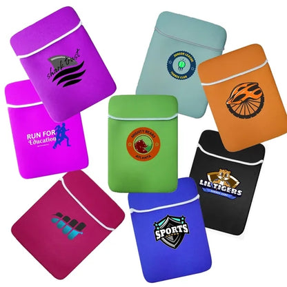 Reversible Laptop Sleeve with Fold-Over Flap - Neoprene