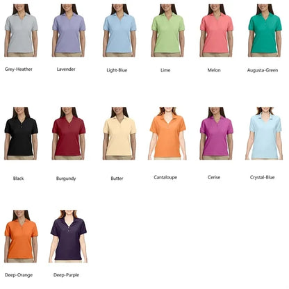 Devon & Jones Ladies' Short-Sleeve Y-Collar Polo Shirts