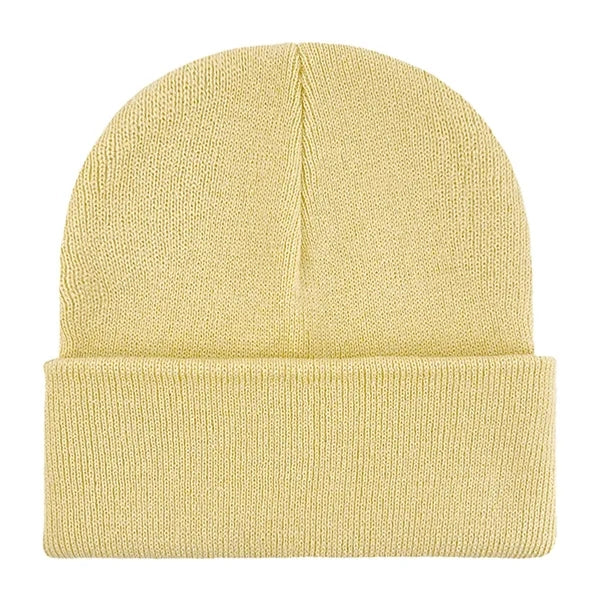 Classic Ribbed Cuffed Beanie with Custom Logo - 100% Acrylic