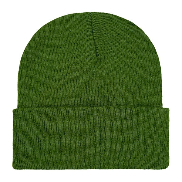 Classic Ribbed Cuffed Beanie with Custom Logo - 100% Acrylic