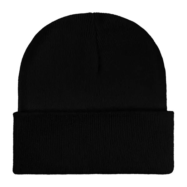Classic Ribbed Cuffed Beanie with Custom Logo - 100% Acrylic