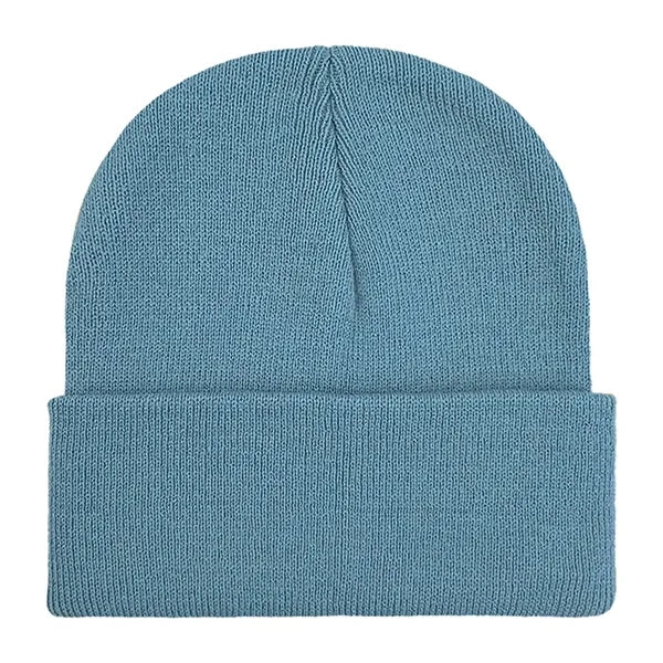 Classic Ribbed Cuffed Beanie with Custom Logo - 100% Acrylic