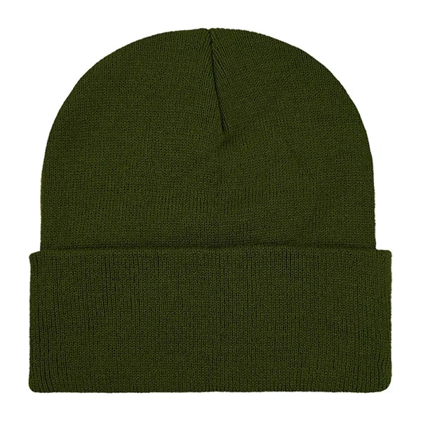 Classic Ribbed Cuffed Beanie with Custom Logo - 100% Acrylic