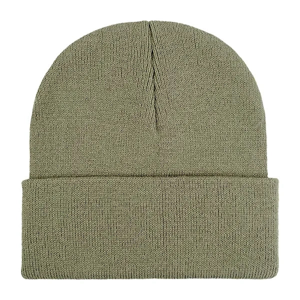 Classic Ribbed Cuffed Beanie with Custom Logo - 100% Acrylic