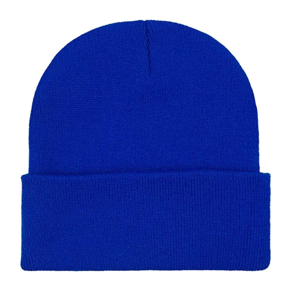 Classic Ribbed Cuffed Beanie with Custom Logo - 100% Acrylic