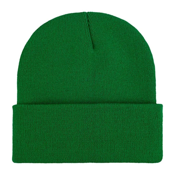 Classic Ribbed Cuffed Beanie with Custom Logo - 100% Acrylic