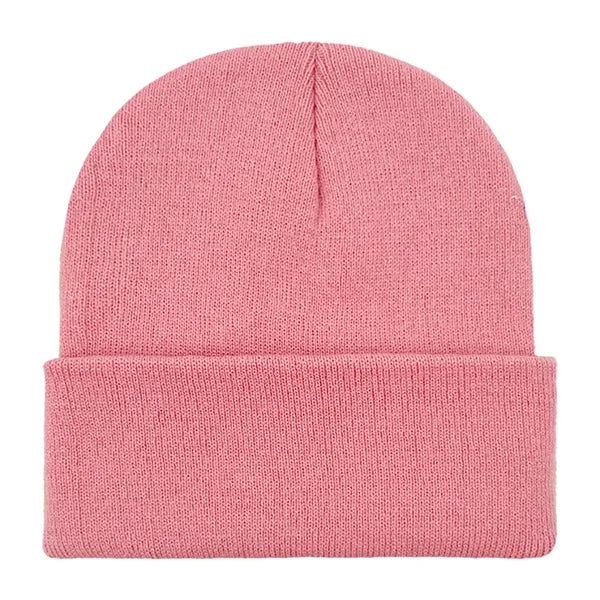 Classic Ribbed Cuffed Beanie with Custom Logo - 100% Acrylic