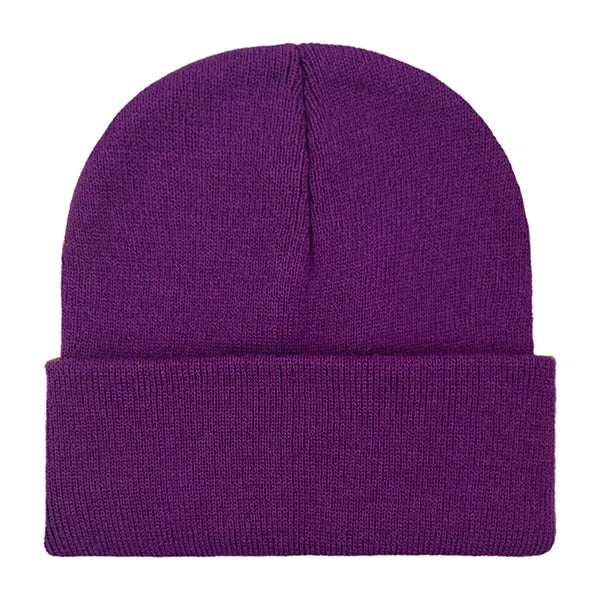 Classic Ribbed Cuffed Beanie with Custom Logo - 100% Acrylic