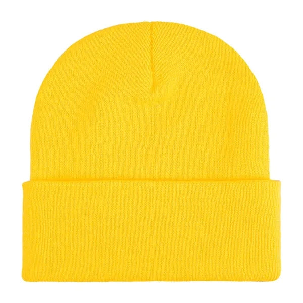 Classic Ribbed Cuffed Beanie with Custom Logo - 100% Acrylic