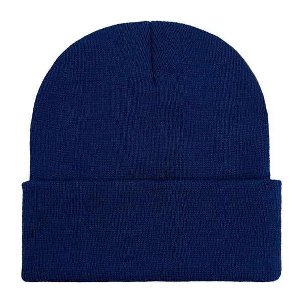 Classic Ribbed Cuffed Beanie with Custom Logo - 100% Acrylic