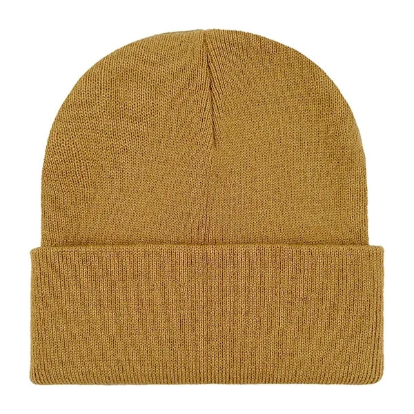 Classic Ribbed Cuffed Beanie with Custom Logo - 100% Acrylic