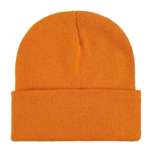 Classic Ribbed Cuffed Beanie with Custom Logo - 100% Acrylic