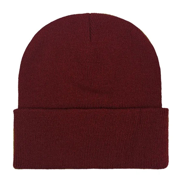 Classic Ribbed Cuffed Beanie with Custom Logo - 100% Acrylic