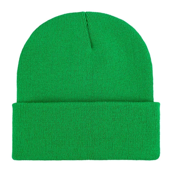 Classic Ribbed Cuffed Beanie with Custom Logo - 100% Acrylic