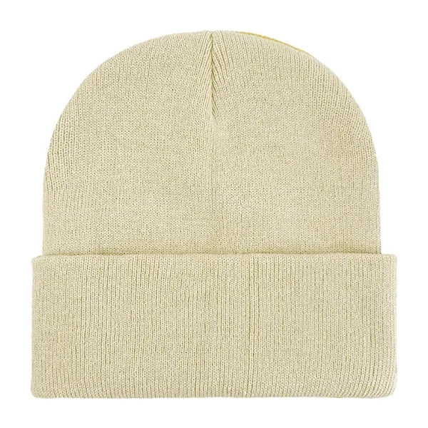Classic Ribbed Cuffed Beanie with Custom Logo - 100% Acrylic
