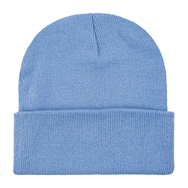 Classic Ribbed Cuffed Beanie with Custom Logo - 100% Acrylic