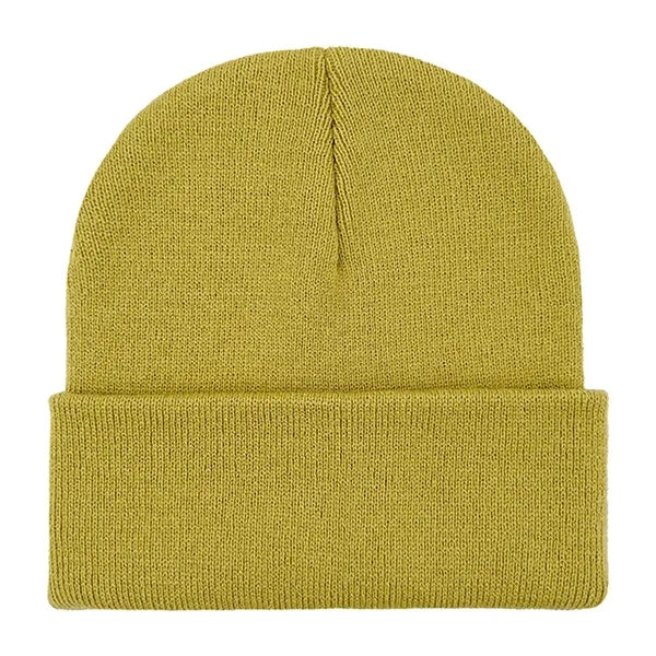 Classic Ribbed Cuffed Beanie with Custom Logo - 100% Acrylic