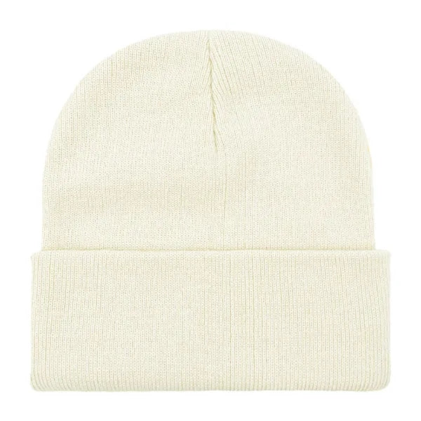 Classic Ribbed Cuffed Beanie with Custom Logo - 100% Acrylic
