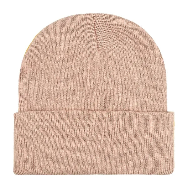 Classic Ribbed Cuffed Beanie with Custom Logo - 100% Acrylic