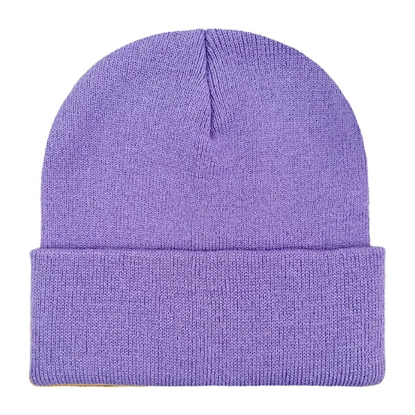 Classic Ribbed Cuffed Beanie with Custom Logo - 100% Acrylic