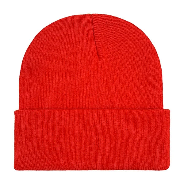 Classic Ribbed Cuffed Beanie with Custom Logo - 100% Acrylic