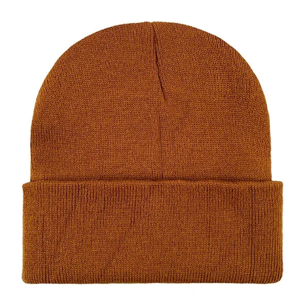 Classic Ribbed Cuffed Beanie with Custom Logo - 100% Acrylic