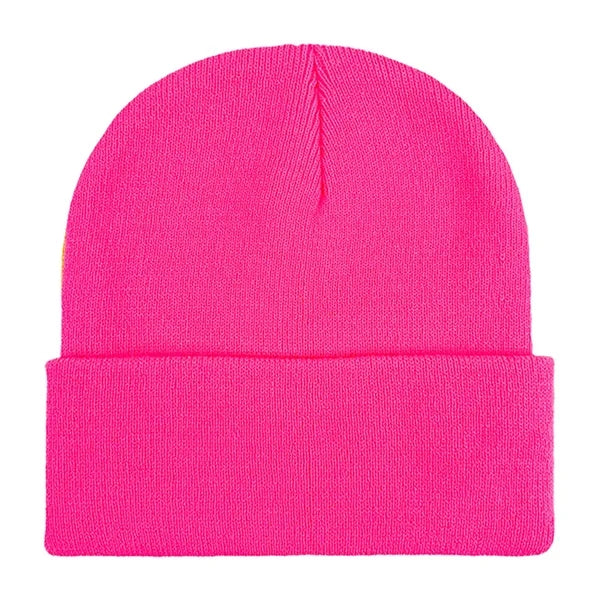 Classic Ribbed Cuffed Beanie with Custom Logo - 100% Acrylic