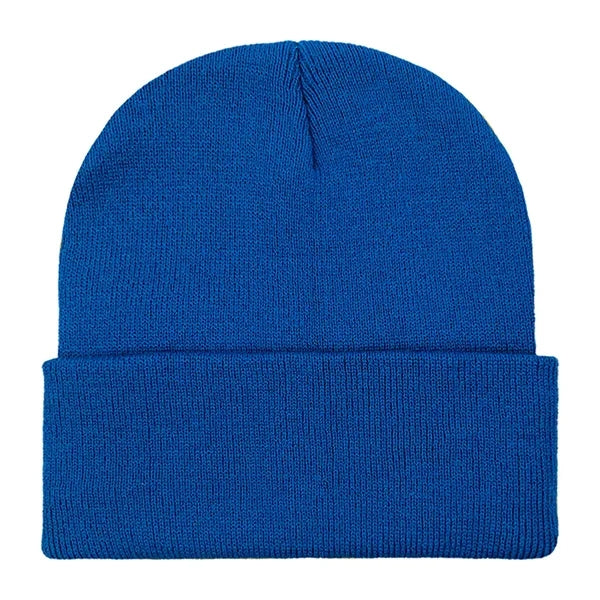 Classic Ribbed Cuffed Beanie with Custom Logo - 100% Acrylic