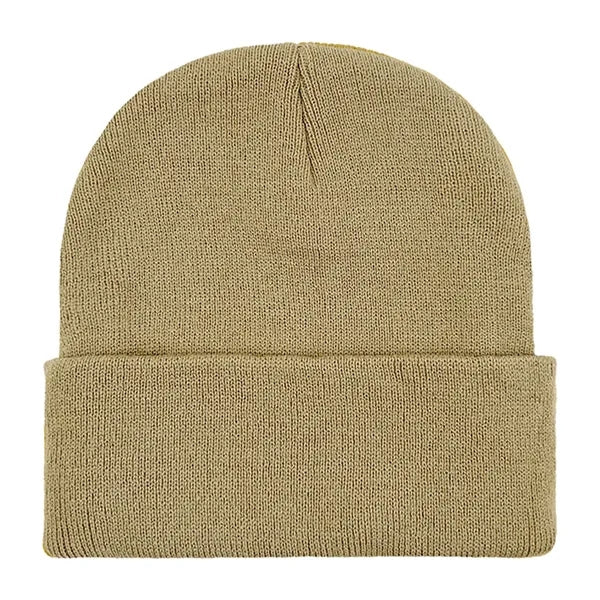Classic Ribbed Cuffed Beanie with Custom Logo - 100% Acrylic