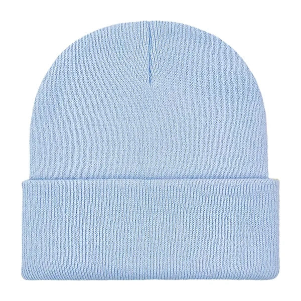 Classic Ribbed Cuffed Beanie with Custom Logo - 100% Acrylic