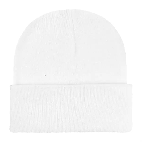 Classic Ribbed Cuffed Beanie with Custom Logo - 100% Acrylic