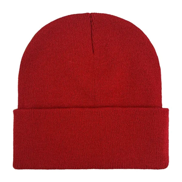 Classic Ribbed Cuffed Beanie with Custom Logo - 100% Acrylic