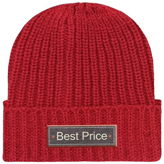 Chunky Ribbed Cuffed Beanie with Custom Logo - 100% Acrylic