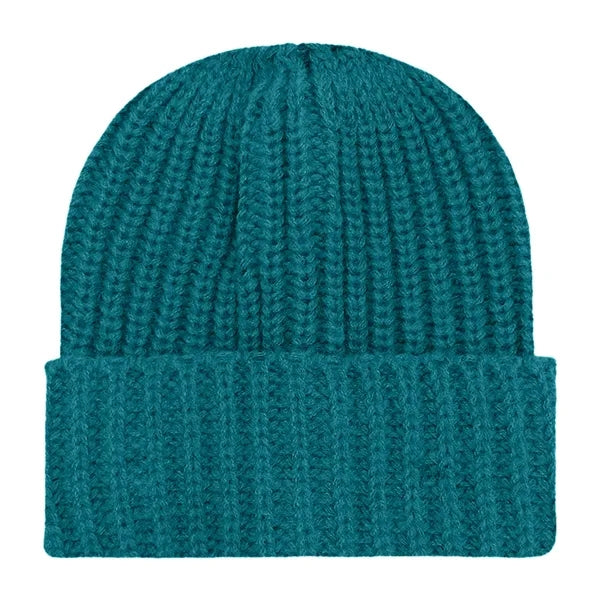 Chunky Ribbed Cuffed Beanie with Custom Logo - 100% Acrylic