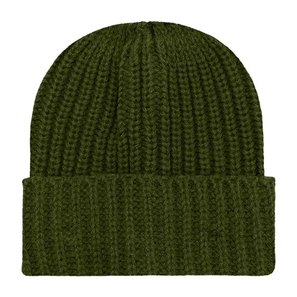 Chunky Ribbed Cuffed Beanie with Custom Logo - 100% Acrylic