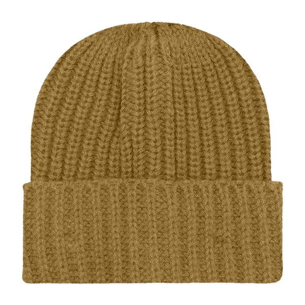 Chunky Ribbed Cuffed Beanie with Custom Logo - 100% Acrylic