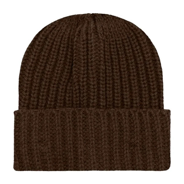 Chunky Ribbed Cuffed Beanie with Custom Logo - 100% Acrylic