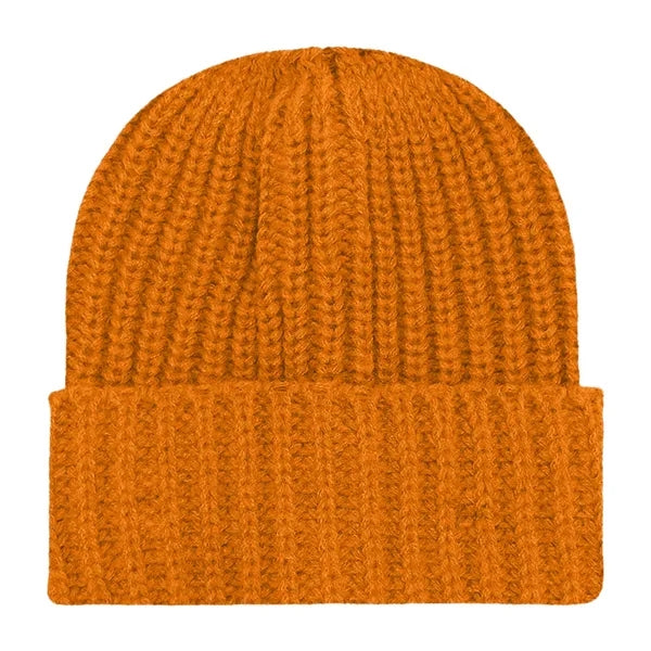 Chunky Ribbed Cuffed Beanie with Custom Logo - 100% Acrylic