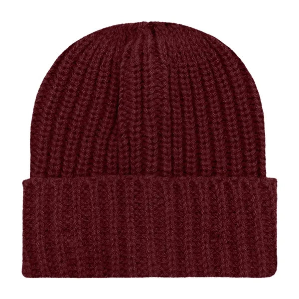 Chunky Ribbed Cuffed Beanie with Custom Logo - 100% Acrylic