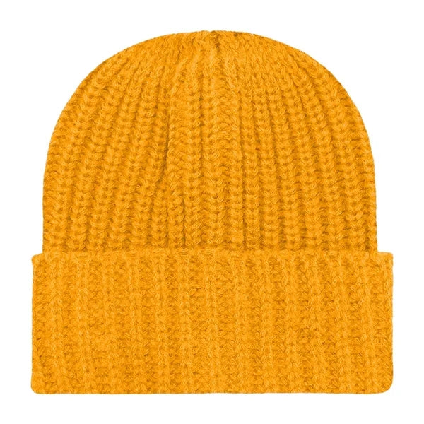 Chunky Ribbed Cuffed Beanie with Custom Logo - 100% Acrylic