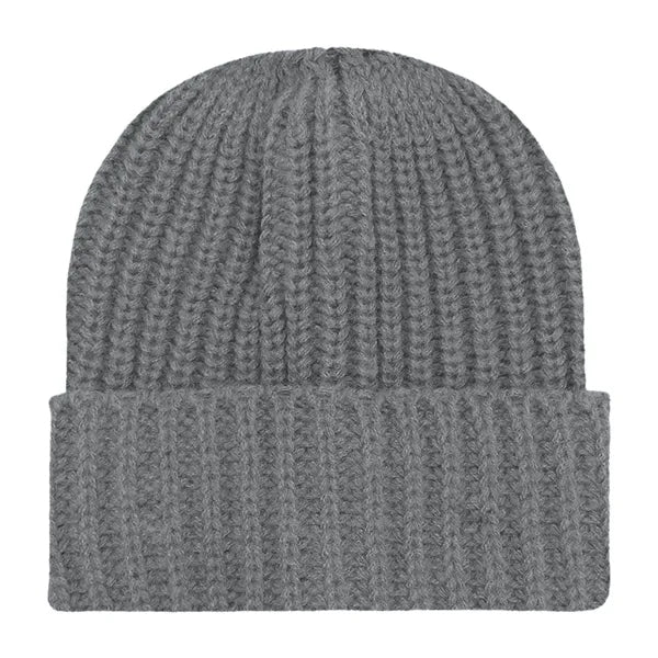 Chunky Ribbed Cuffed Beanie with Custom Logo - 100% Acrylic