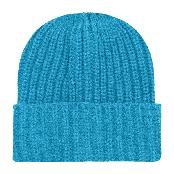Chunky Ribbed Cuffed Beanie with Custom Logo - 100% Acrylic