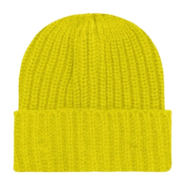 Chunky Ribbed Cuffed Beanie with Custom Logo - 100% Acrylic