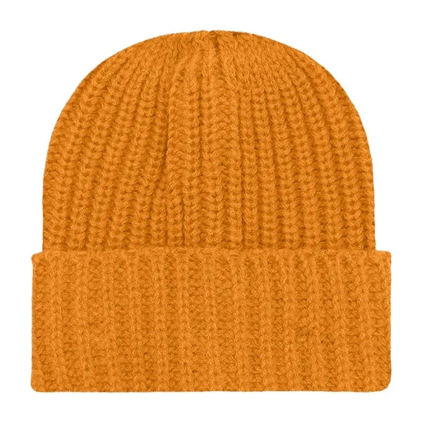 Chunky Ribbed Cuffed Beanie with Custom Logo - 100% Acrylic
