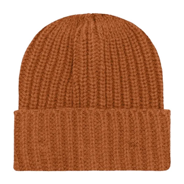 Chunky Ribbed Cuffed Beanie with Custom Logo - 100% Acrylic