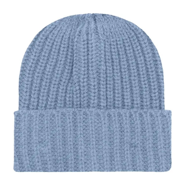 Chunky Ribbed Cuffed Beanie with Custom Logo - 100% Acrylic