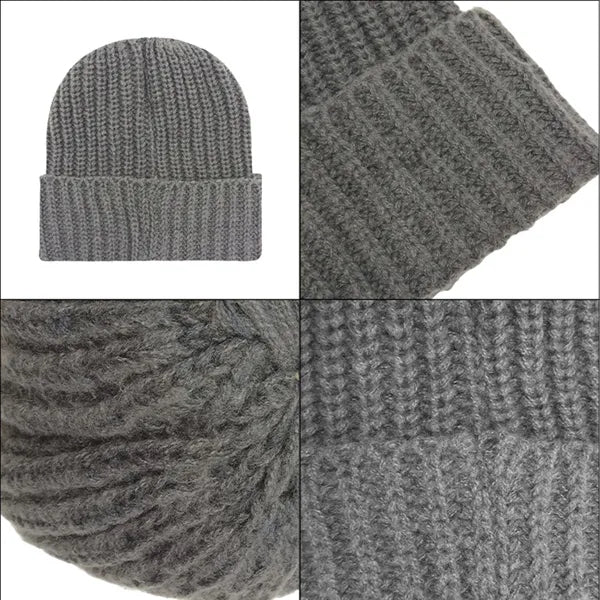 Chunky Ribbed Cuffed Beanie with Custom Logo - 100% Acrylic