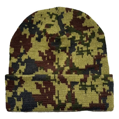 Camo Pattern Cuffed Beanie with Custom Logo - 100% Acrylic