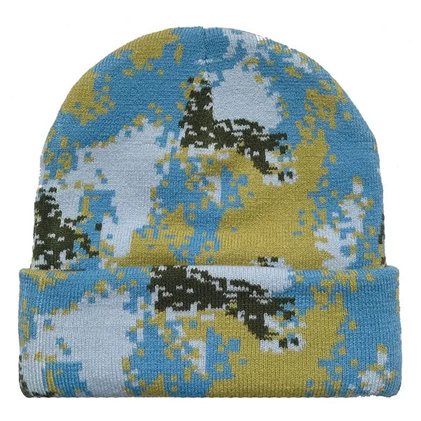 Camo Pattern Cuffed Beanie with Custom Logo - 100% Acrylic